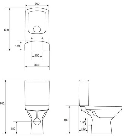 Set vas wc Cersanit, Easy New, stativ, rimless cu rezervor si capac soft-close si easy off inclus