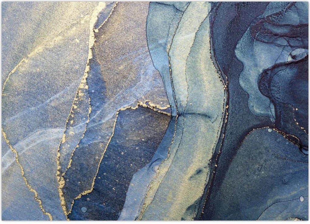 Tablou - Abstracție cu cerneală cu alcool (70x50 cm)