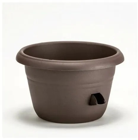 Jardinieră auto-udare Plastia Siesta maro, diam. 35 cm, diam. 35 cm