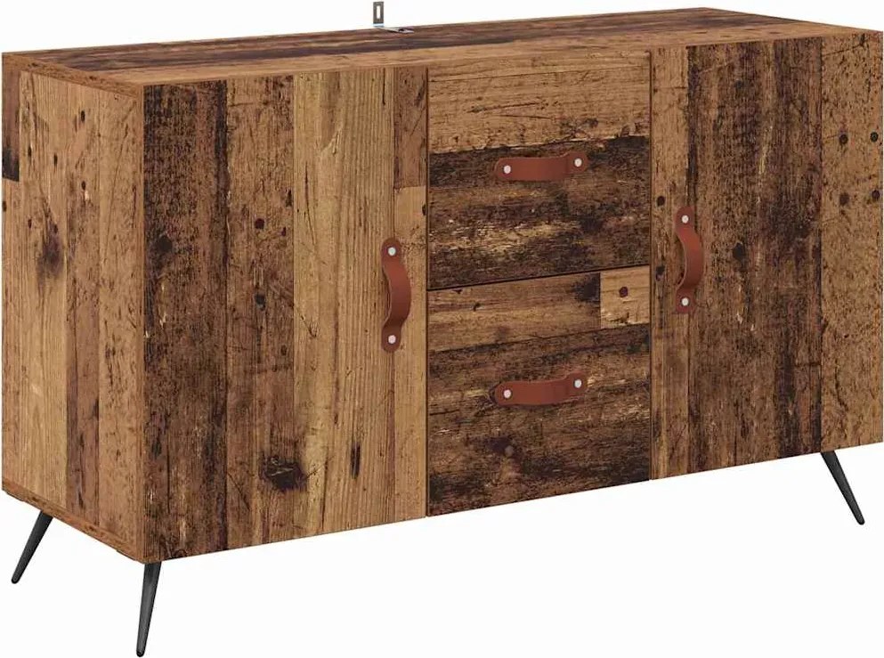 vidaXL Bufet cu sertar Lemn Vechi 100 x 36 x 60 cm Lemn compozit