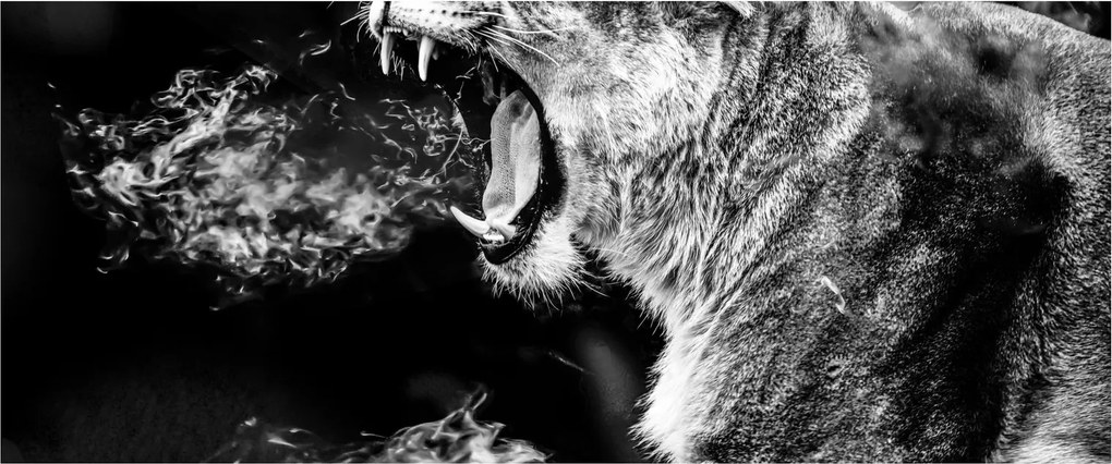 Tablou - Portretul unei leoaice (120x50 cm)