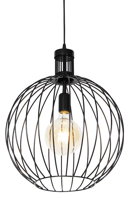 Lampă suspendată design neagră 40 cm - Wire Dos