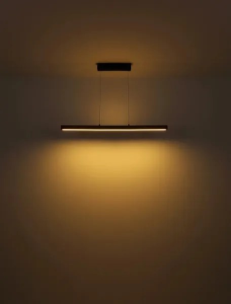 Globo 17015 - Lustra OLIVUS suspendată pe cablu, LED reglabil cu comutare tactilă/24W/230V 3000K maro