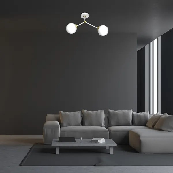 Lustră aplicată JOY 2xE14/40W/230V albă/aurie