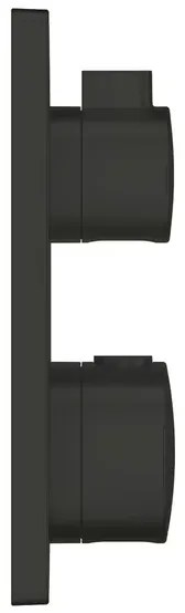Baterie dus incastrata cu termostat Grohe Grohtherm 2 iesiri negru mat patrat