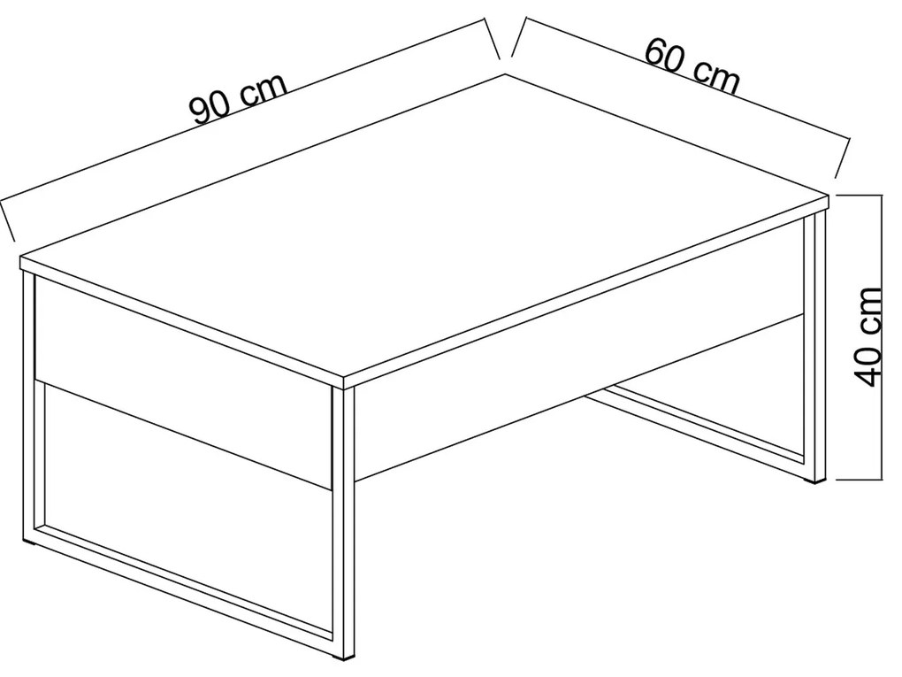 Măsuță de cafea Luna (Nuc + Auriu). 1073441