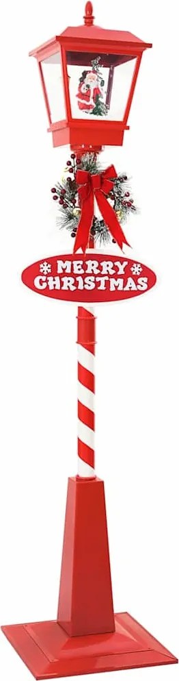 vidaXL Lampă de stradă de Crăciun cu felinar Roșu 40,5x40,5x180cm