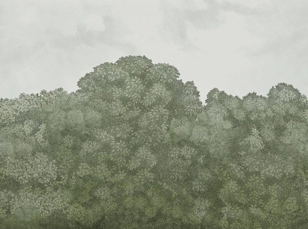 Tapet Belle Buisson, Green Vintage, Rebel Walls