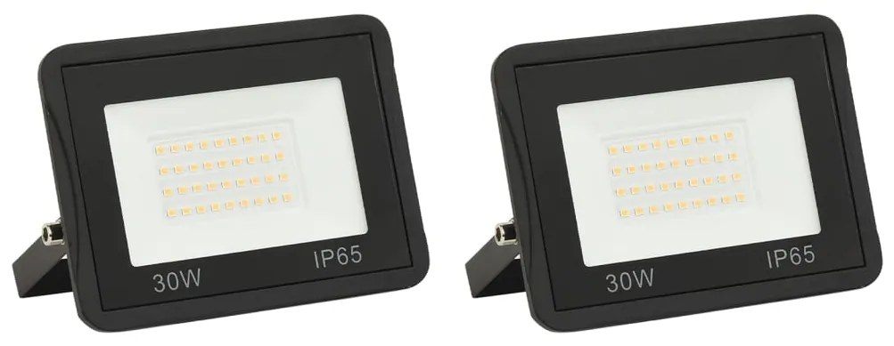 vidaXL Proiectoare cu LED, 30 W, 2 buc., alb cald
