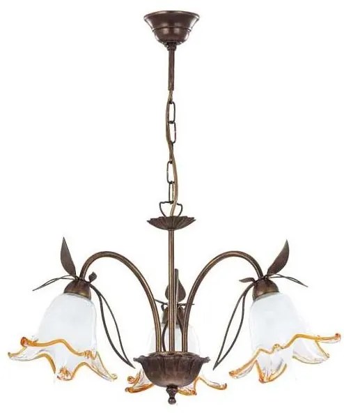 Candelabru BRAGA suspendat pe lanț, 3x E27, 15 W, 230 V, bronz