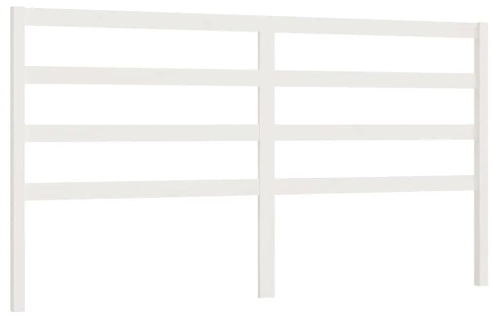 817656 vidaXL Tăblie de pat, alb, 186x4x100 cm, lemn masiv de pin