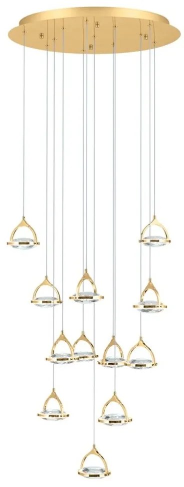 Lustra LED suspendata cu cristal K9 design lux MOON 12L