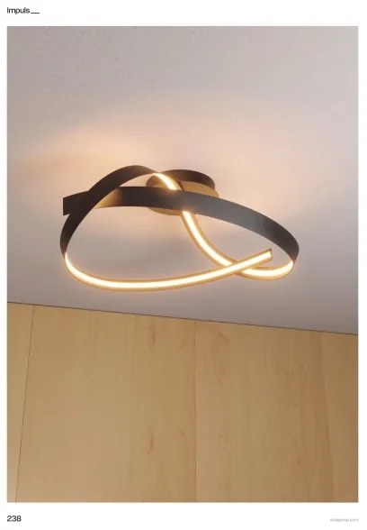 Redo 01-3614 - Plafonieră LED dimmabilă IMPULS LED/34W/230V, negru