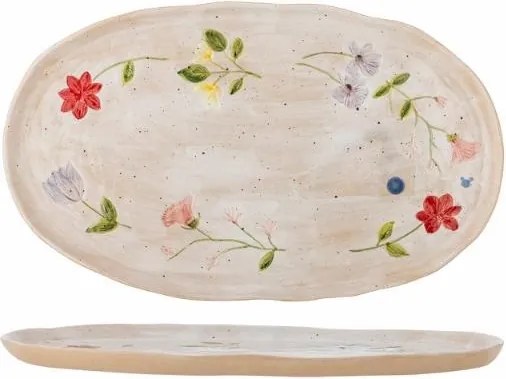 Platou din ceramică lucrat manual, multicolor, "Camilla"