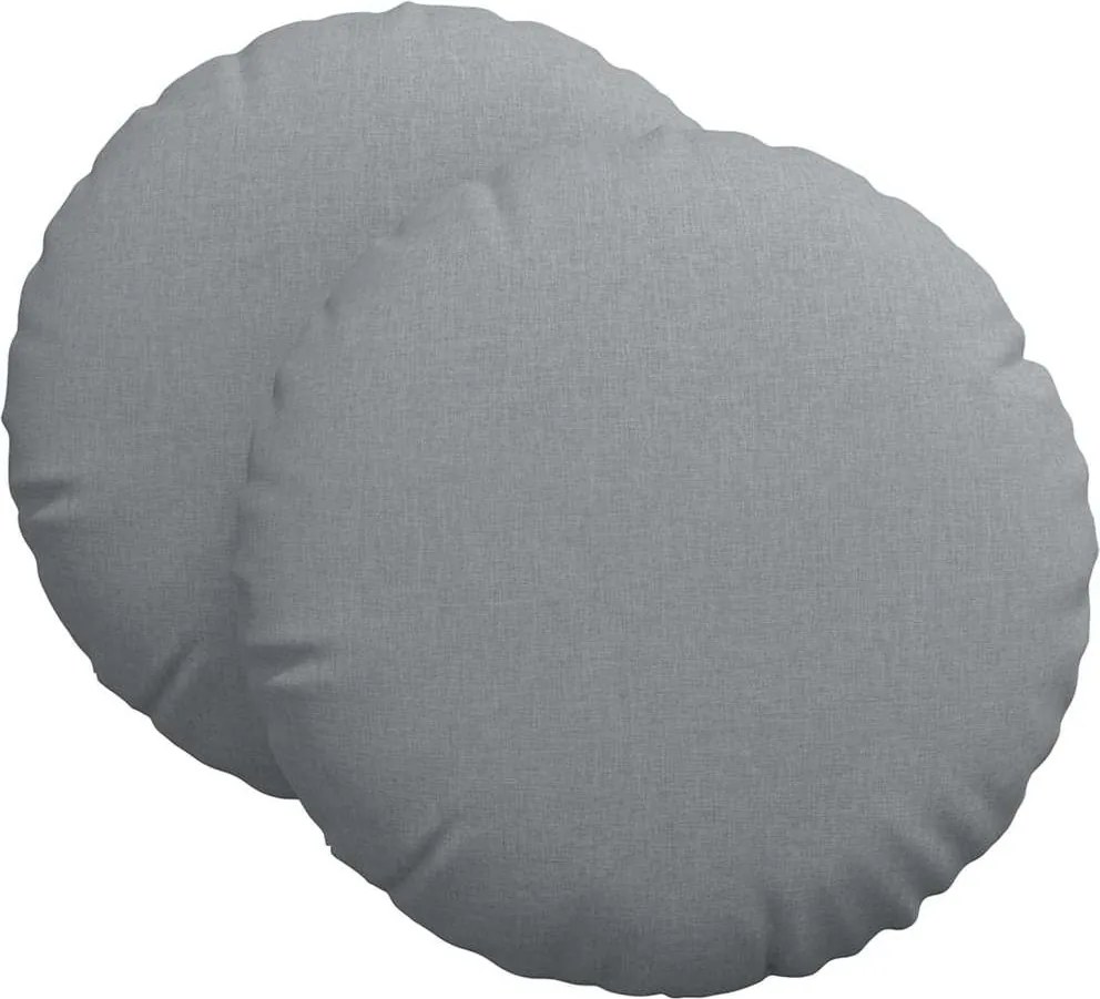 vidaXL Perne de Șezut 2 pcs Gri deschis Ø80 x 29 cm țesătură