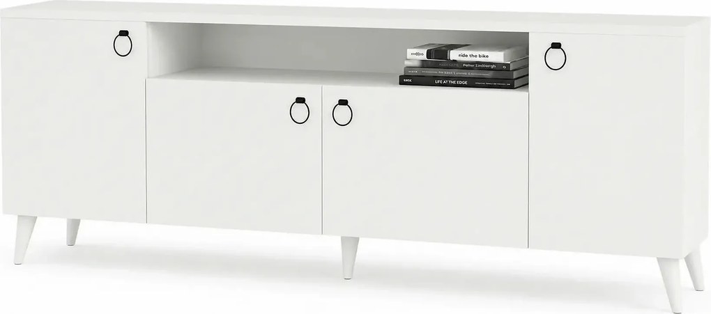 Comoda 616TNM1604, alb, PAL melaminat, 180x45x79 cm
