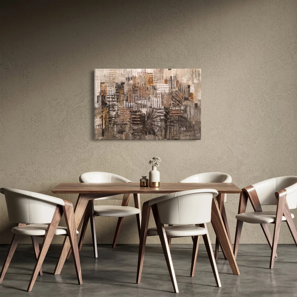 Tablou - Abstract, nuanțe maro (90x60 cm)