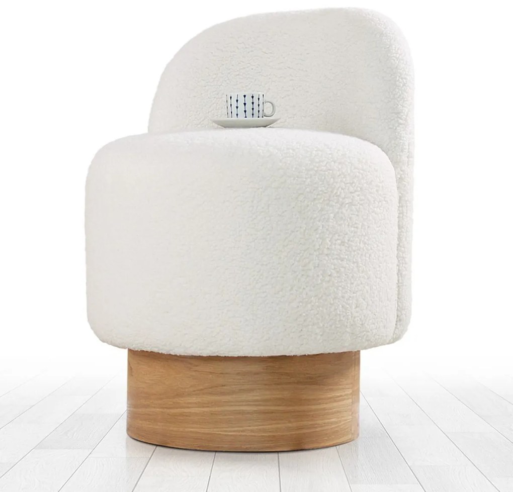 Taburet Monre Teddy Alb