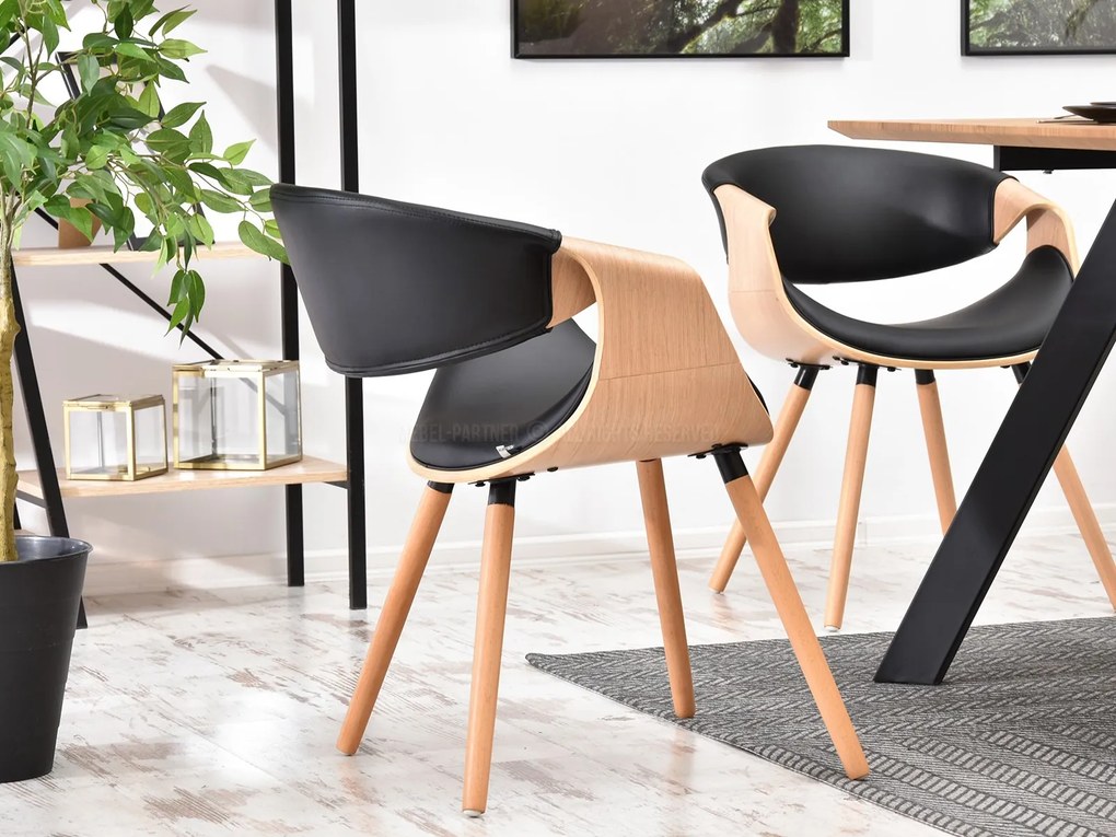 Scaun Bjorn K (stejar negru + stejar). 1110932