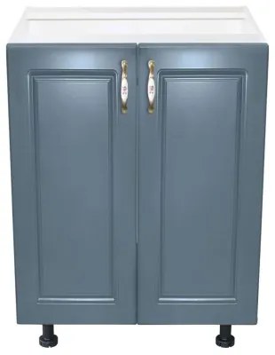 Corp inferior 60 cu 2 usi Zebra MDF Albastru drept