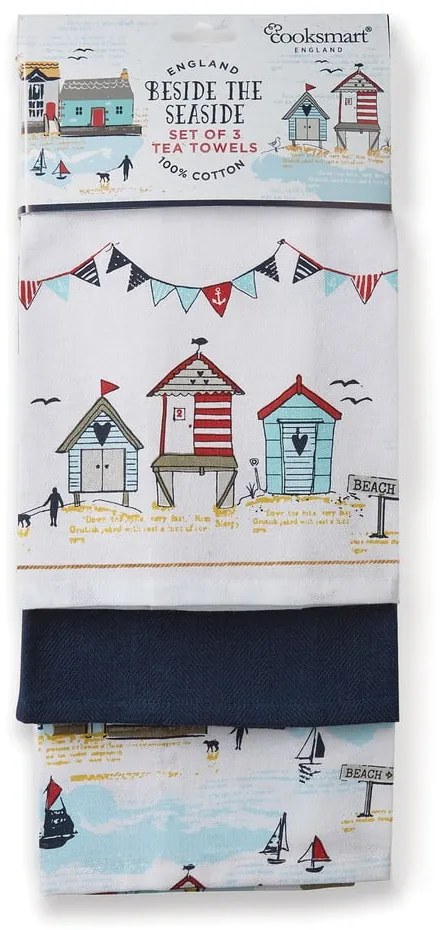 Set 3 prosoape de bucătărie din bumbac Cooksmart ® Beside The Seaside