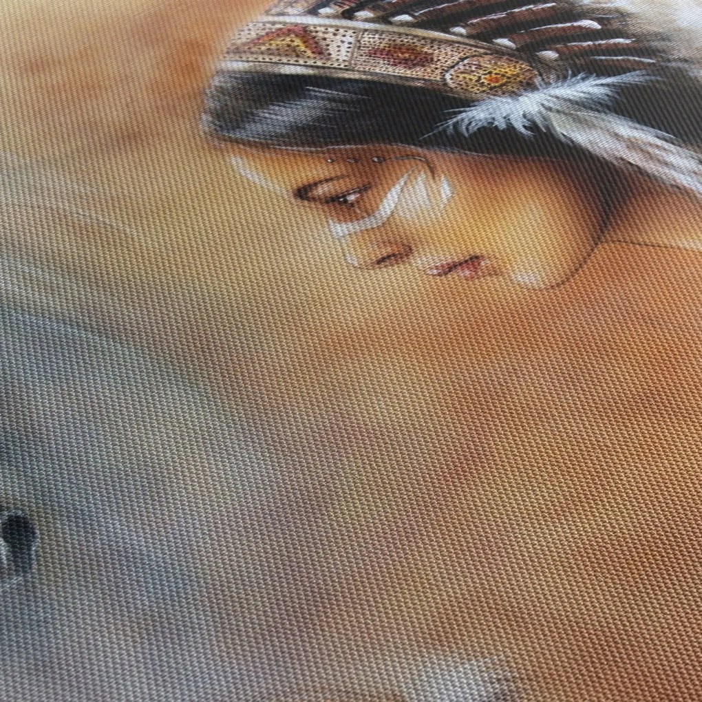 Tablou - Farmecele indienilor (cu ceas) (90x30 cm)