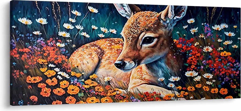 Tablou - Cerb pictat (120x50 cm)