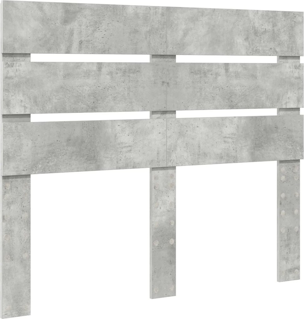 vidaXL Tăblie cap Gri din beton 135 cm Lemn compozit