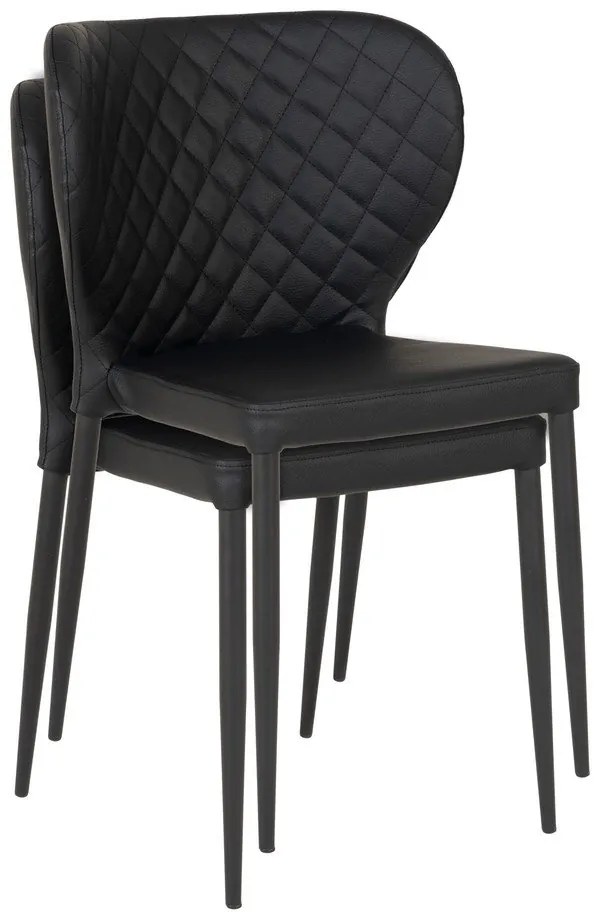Scaune de dining negre 4 buc. Pisa – House Nordic