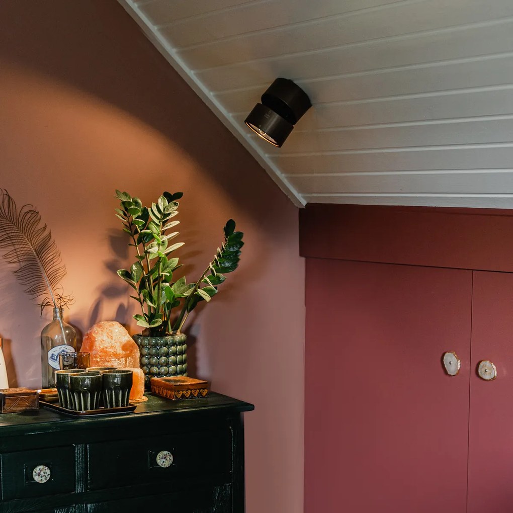 Spotlight modern bronz închis rotund reglabil - Go Nine