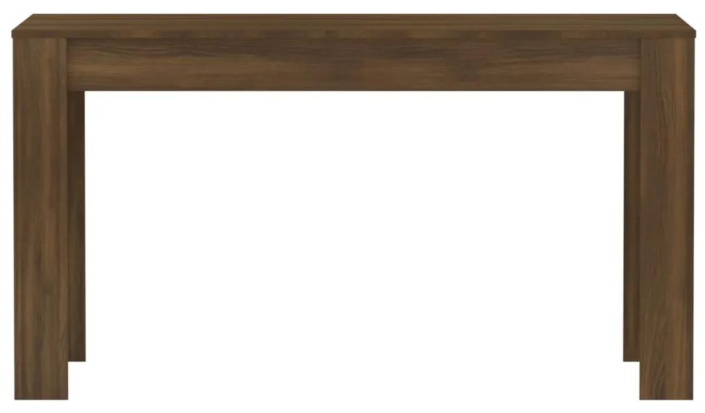 Masă de bucătărie, stejar maro, 140x74,5x76 cm, lemn prelucrat