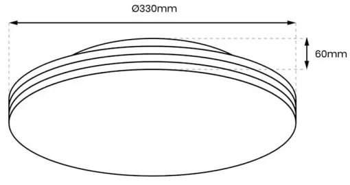 Plafonieră LED pentru baie BEVER LED/16W/230V 4000K d. 33 cm IP44