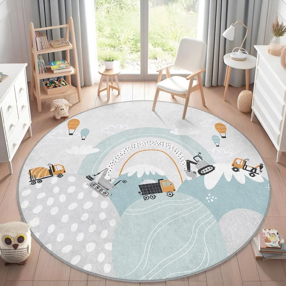 Covor pentru copii lavabil ø120 cm Snowy Hills – Mila Home