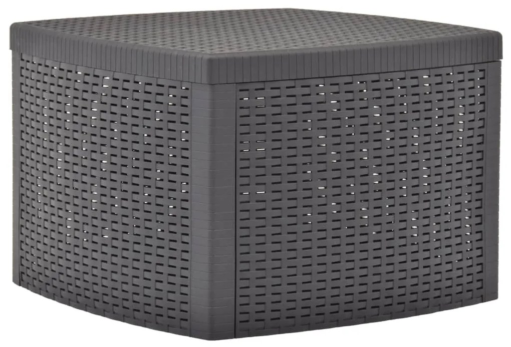 vidaXL Masă laterală, cafeniu, 54 x 54 x 36,5 cm, plastic