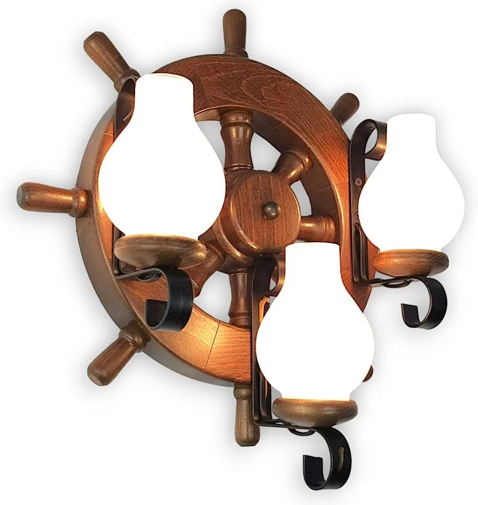 Aplica de perete in stil marinaresc fabricata manual din lemn Timona WOOD-TI-AP3