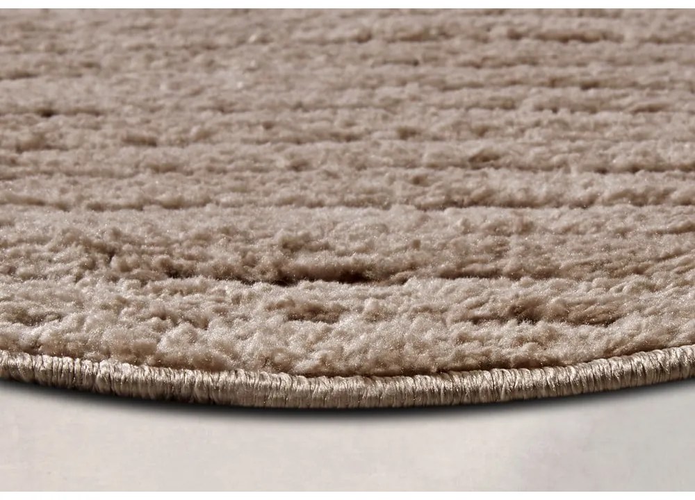 Covor maro deschis rotund ø 160 cm Panglao New York Taupe – Elle Decoration