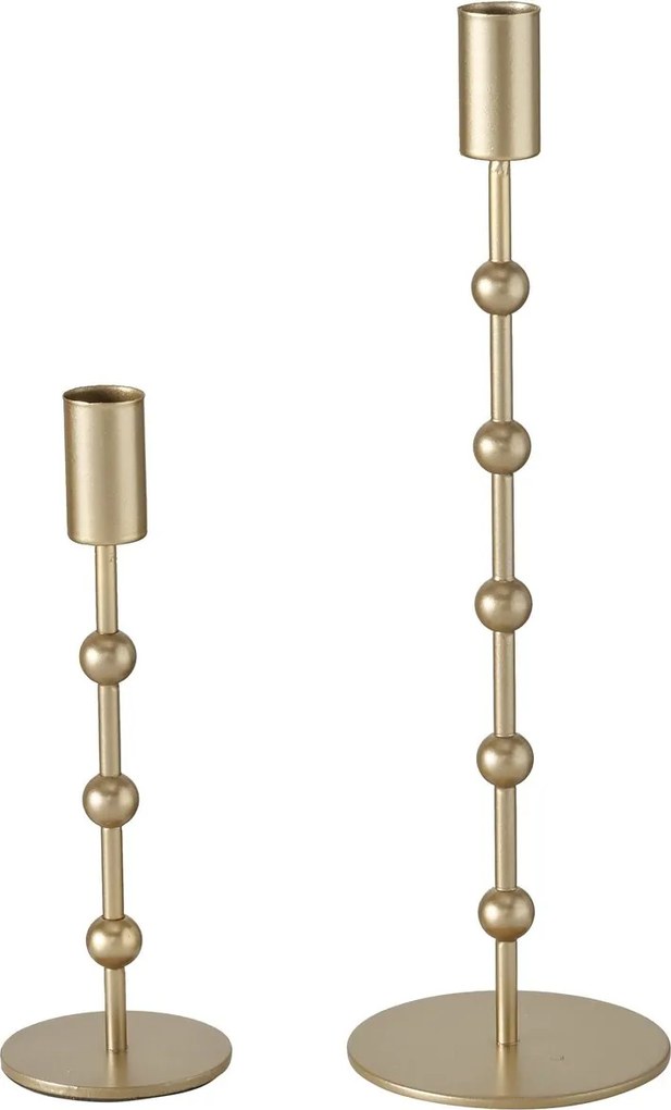 Un set de sfeșnice aurii, KIMBERLY