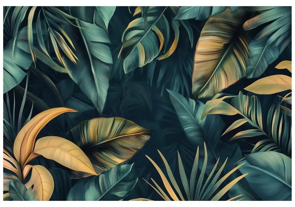 Tapet autoadeziv frunze de palmier și banană