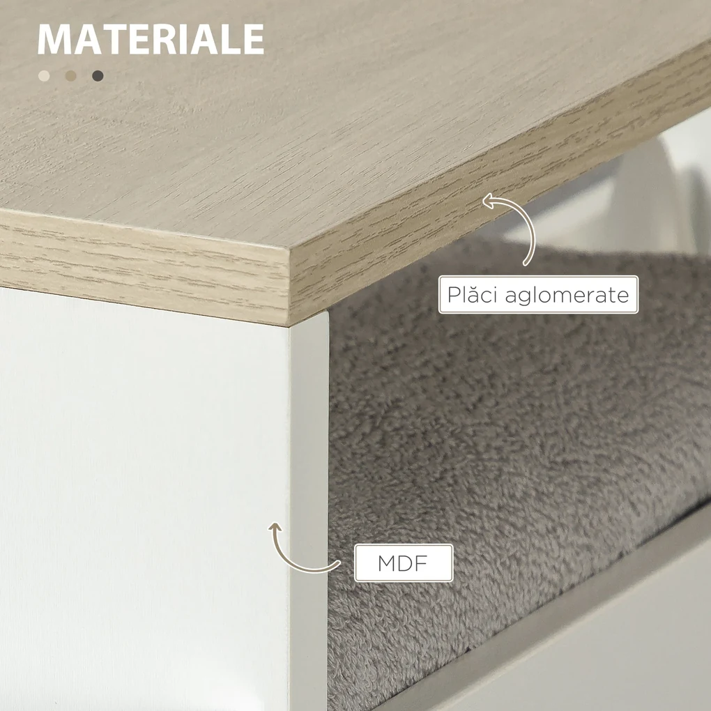 Kleankin Rafturi Baie Rezistente la Apă cu 3 Niveluri și Roți ...