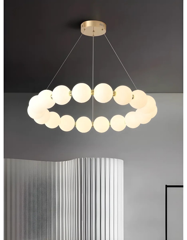 Lustră Nordică Suspendată cu 14 Bile și 40W – Design Modern și Funcționalitate, Model DM3870/14