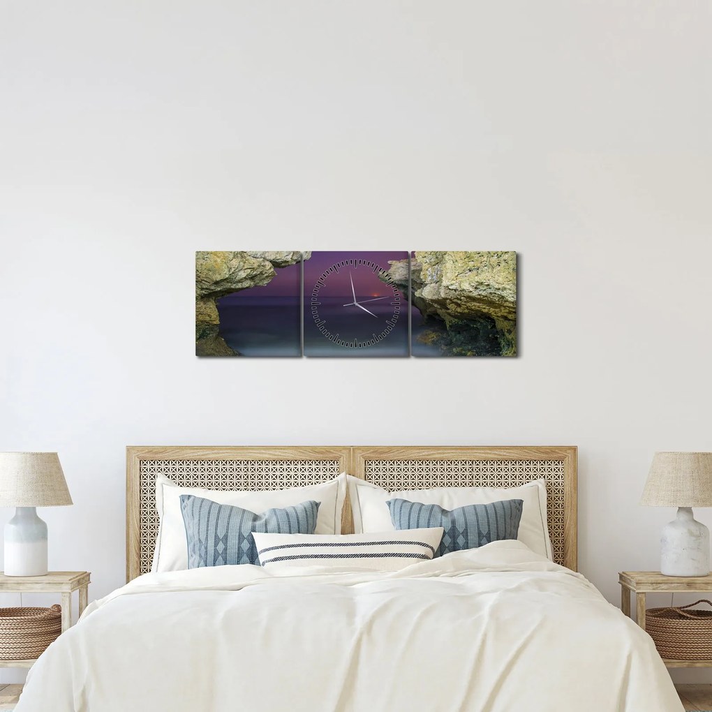 Tablou - recif de mare (cu ceas) (90x30 cm)