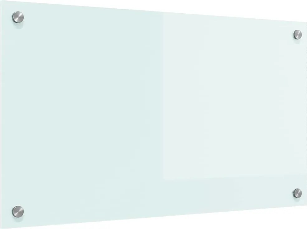 vidaXL Panou de bucătărie Alb 70 x 40 cm sticlă securizată