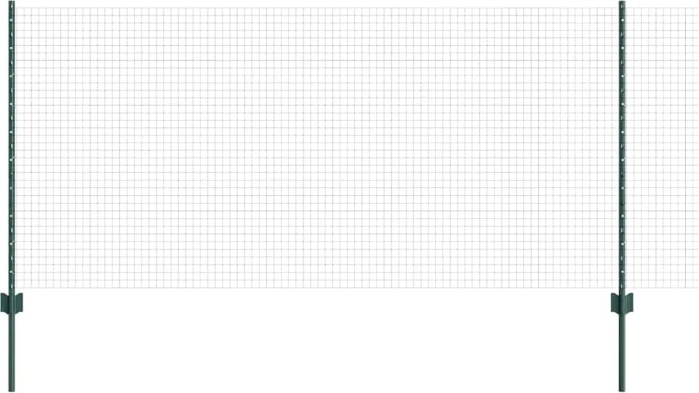 vidaXL Gard cu Stâlp Verde 1 x 10 m Oțel