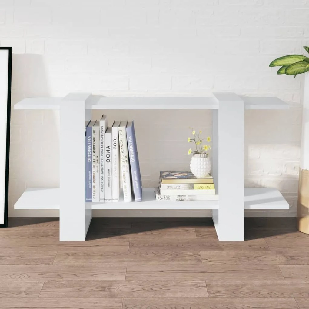 vidaXL Bibliotecă, alb, 100x30x51 cm, lemn compozit