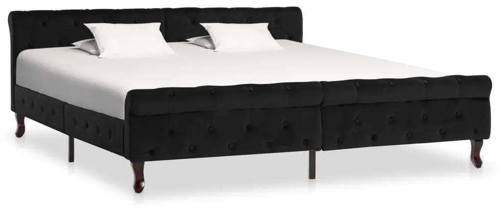 288555 vidaXL Cadru de pat, negru, 180 x 200 cm, catifea