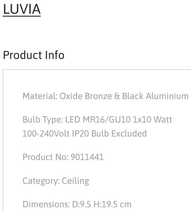 Spot aplicat directionabil design decorativ LUVIA, NVL-9011441