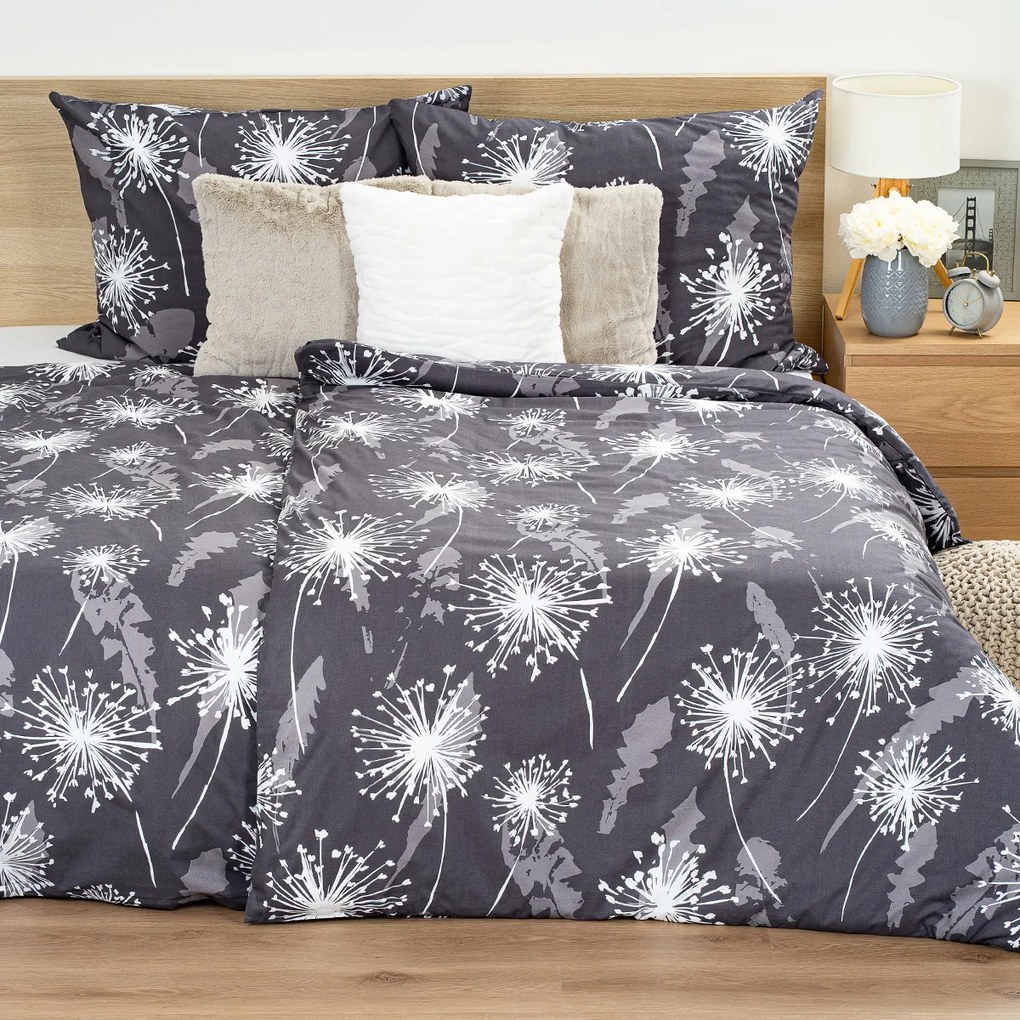 Lenjerie de pat din bumbac 4Home MidnightDandelions , 140 x 220 cm, 70 x 90 cm, 140 x 220 cm, 70 x 90 cm