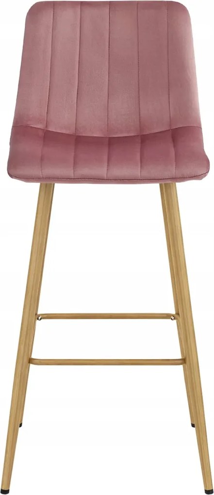 Scaun de bar POZZA VELVET, roz
