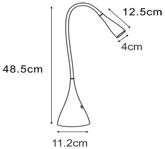 Lucide 18650/03/31 - Lampa de masa LED Lumina reglabila ZOZY 1xLED/3W/230V