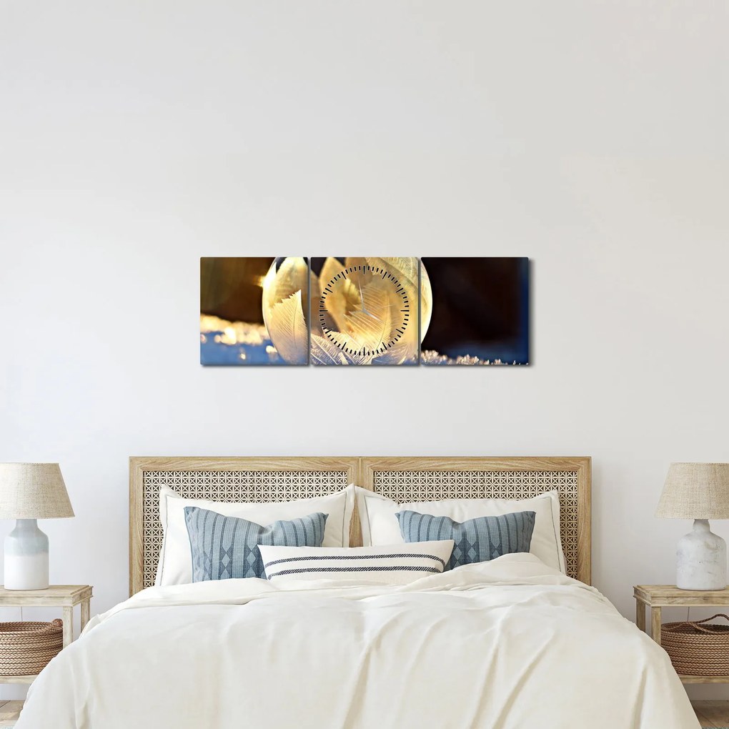 Tablou cu bulină înghețată (cu ceas) (90x30 cm)